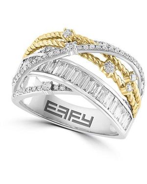 Effy Fine Jewelry 14K Two-Tone 1.01 Ct. Tw. Diamond Ring - White