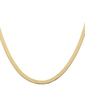 Italian Gold 10K 3.8Mm Flex Herringbone Necklace - Natural
