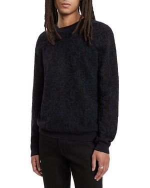 John Varvatos Nolan Regular Fit Linen & Wool-Blend T-Shirt - Black