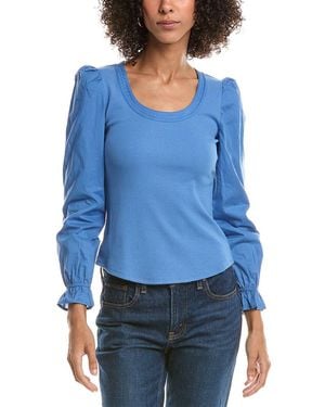 10 Crosby Derek Lam Aishah Scoop Neck Top - Blue