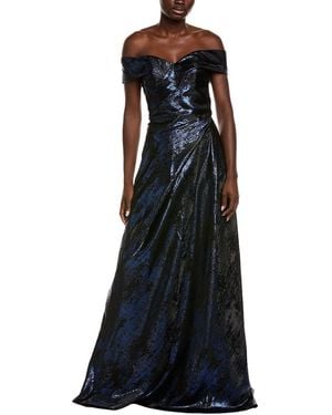 Rene Ruiz Off-The-Shoulder Gown - Black