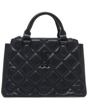 Steve Madden Quilted Satchel - Black