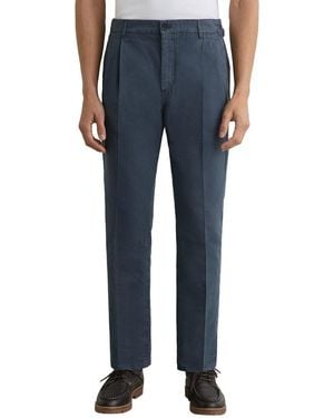 Reiss Pablo Side Adjuster Linen-Blend Trouser - Blue