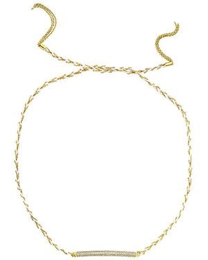 Amorium 18K Plated Cz Braided Choker - Metallic