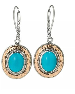 Samuel B. 3.00 Ct. Tw. Sleeping Beauty Earrings - Blue