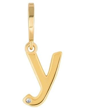 Karma and Luck Plated Pendant Charm - White