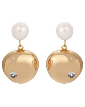 Ettika 18K Plated 4-5Mm Pearl Stud Earrings - White