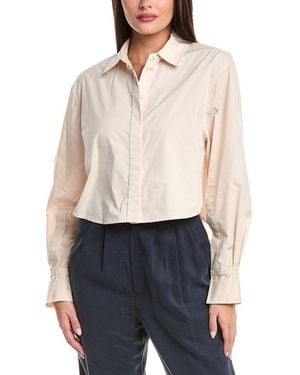 Jonathan Simkhai Renata Cropped Button-Down Shirt - White