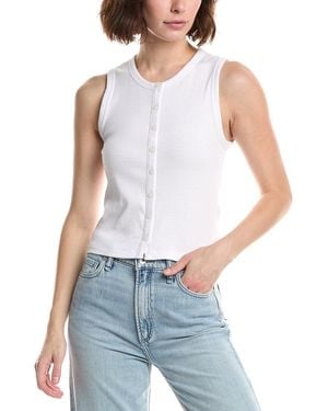 Rag & Bone Essie Rib Button Tank - Blue