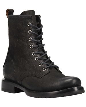Frye Veronica Leather Combat Boot - Black