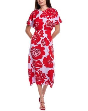 Marimekko Helea Pioni Maxi Dress - Red