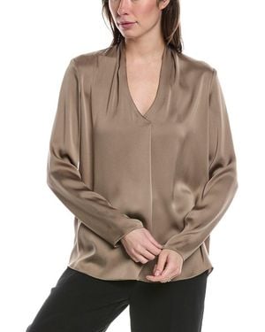 Joseph Ribkoff Front Pleat Top - Brown