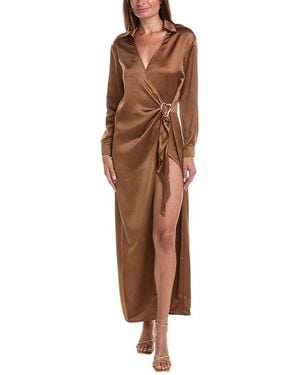 BCBGMAXAZRIA Wrap Cocktail Dress - Brown