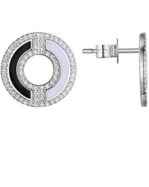 Diana M. Jewels Fine Jewellery 14k 0.30 Ct. Tw. Diamond Enamel Earrings - Metallic