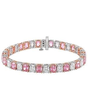 Lab Grown Diamonds 14K 18.75 Ct. Tw. Lab-Grown Diamond Fashion Bracelet - Pink