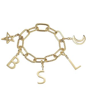 Jane Basch Cool Steel Plated Initial Charm Bracelet (A-Z) - Metallic