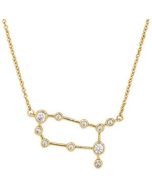 Sterling Forever When Stars Align Constellation Sign 14K Plated Cz Necklace - Metallic