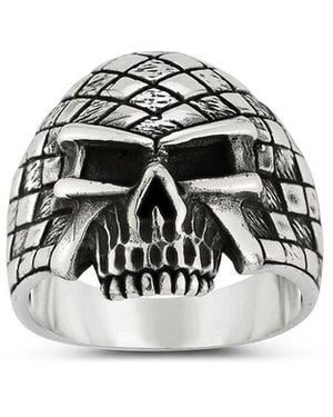 YIELD OF MEN Yield Of Silver Skull Ring - White