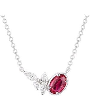 Gregg Ruth 14K 0.60 Ct. Tw. Diamond & Ruby Pendant - White