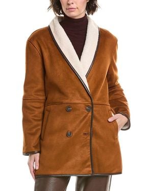 Pascale La Mode Fleece Coat - Brown