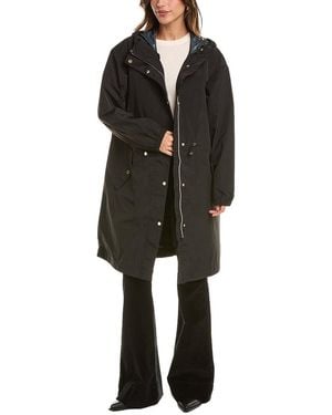 Laundry by Shelli Segal Crinkle Raincoat - Black