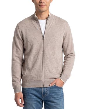 RAFFI Jacquard Zip Wool & Cashmere-blend Jacket - Grey