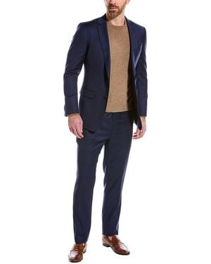 Roberto Cavalli 2pc Slim Fit Wool Suit - Blue