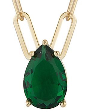 Glaze Jewelry 14k Over Silver Cz Pendant Necklace - Green