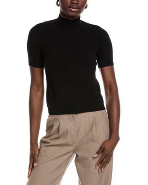 Minnie Rose Mock Cashmere Sweater - Black