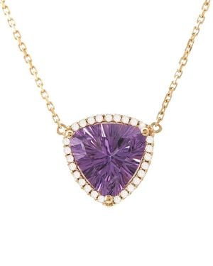 Gemstones 14k 2.83 Ct. Tw. Diamond & Amethyst Necklace - Purple