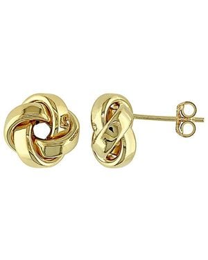 Italian Gold 10K Love Knot Studs - Metallic