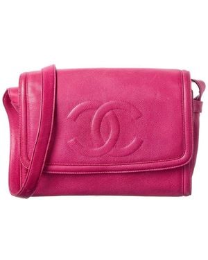 CHANEL Hot Pink Caviar Leather Messenger Bag (authentic Pre-loved)