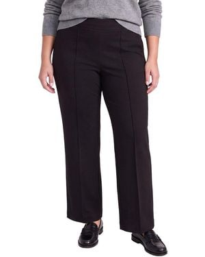 Jones New York Plus Pull On Pintuck Trouser - Black