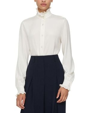 Lafayette 148 New York Silk-blend Blouse - White