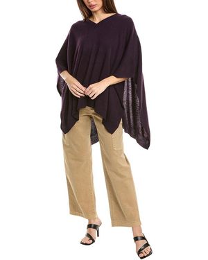 Amicale V-neck Cashmere Poncho - Purple