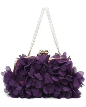 Tiffany & Fred Paris Floral Evening Clutch - Purple