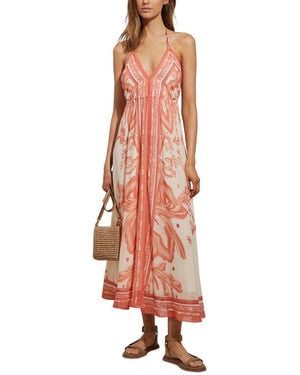 Reiss Delilah Placement Printed Midi Dress - Pink