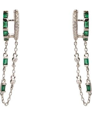 Ebru Jewelry Cz Dangle Earrings - White