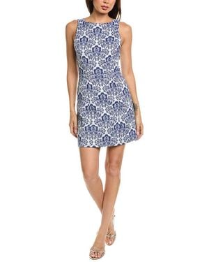 Alice + Olivia Eva Structured Pouf Mini Dress - Blue