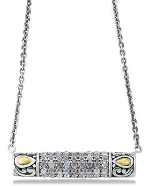 Samuel B. 18K & 0.54 Ct. Tw. Moonstone Necklace - White