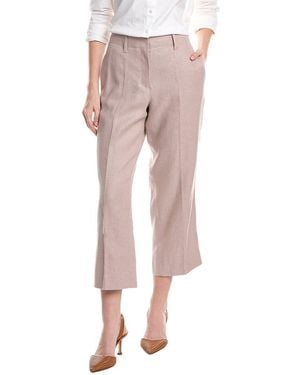 Max Mara Marco Linen-Blend Trouser - Pink