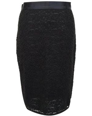 Dolce & Gabbana Lace Midi Pencil Skirt, Size It, 42 (authentic Pre-loved) - Black