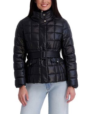 Kensie Quilted Puffer Jacket - Black