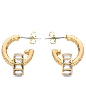 Eye Candy LA Cz Claire Half Loop Earrings - Metallic