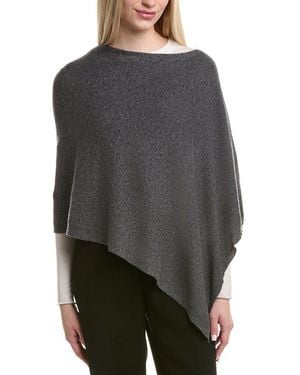 Sofiacashmere Sofiacashmere Jersey Solid Wool & Cashmere-Blend Poncho - Grey