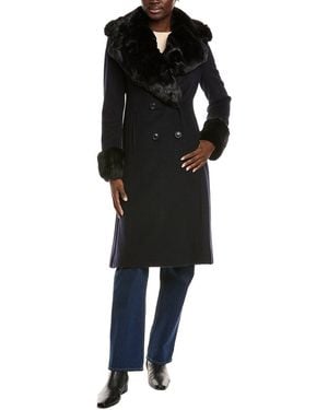 Via Spiga Wool-Blend Coat - Black