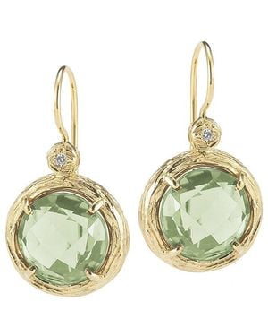 Reiss Colour Collection 14K 2.78 Ct. Tw. Diamond & Amethyst Earrings - Green