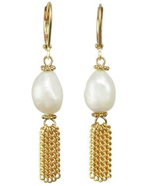 Rachel Reinhardt Jewelry 14k Plated 10-13mm Pearl Earrings - Metallic