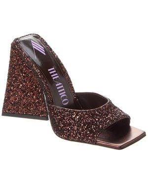 The Attico Devon Glitter Mule - Brown