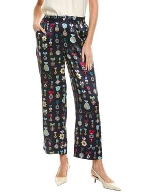Temperley London Gloriette Silk-Blend Trouser - Black